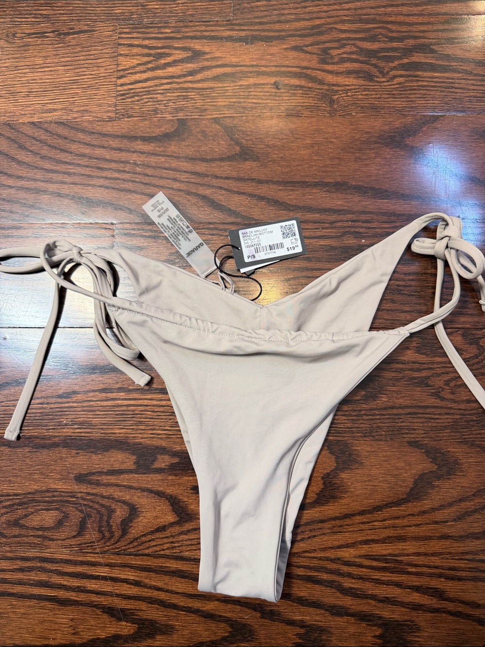 New Tie-Side Bikini Bottom in Light Beige